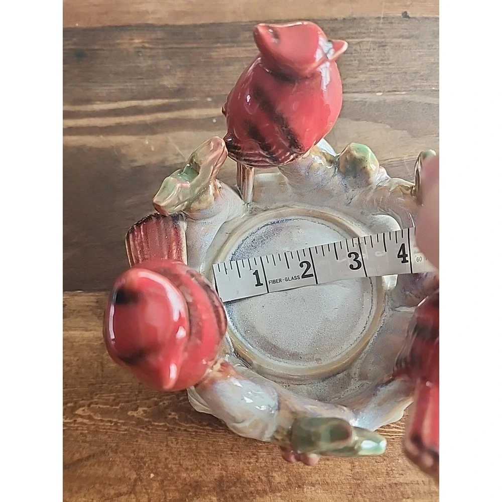 Three Cardinal‎ Ceramic Candle Holder